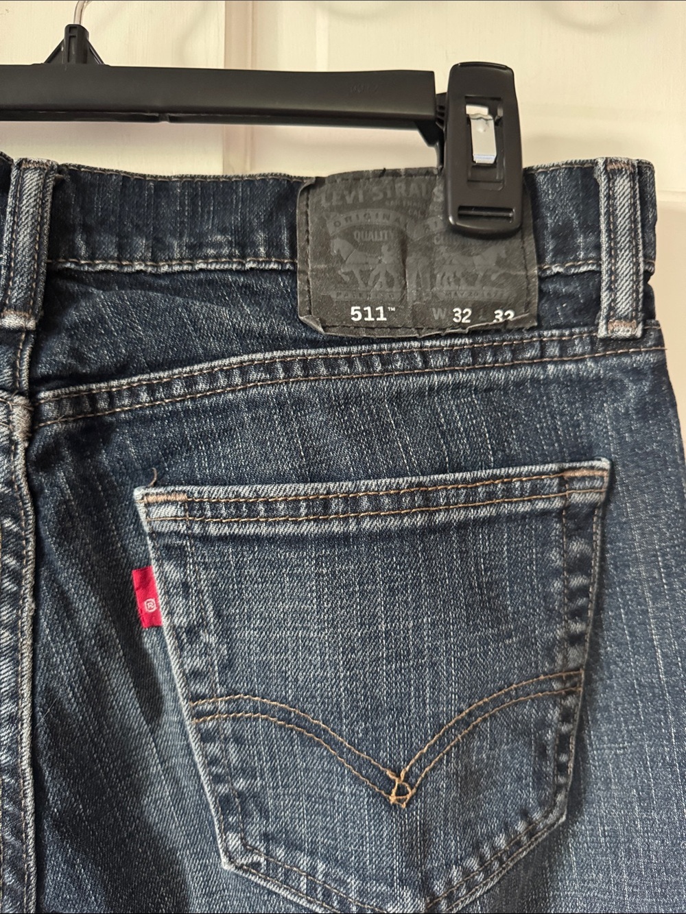 Levi's 511 Dark Blue Straight-Leg Men's Jeans 32x32 - Picture 3 of 9